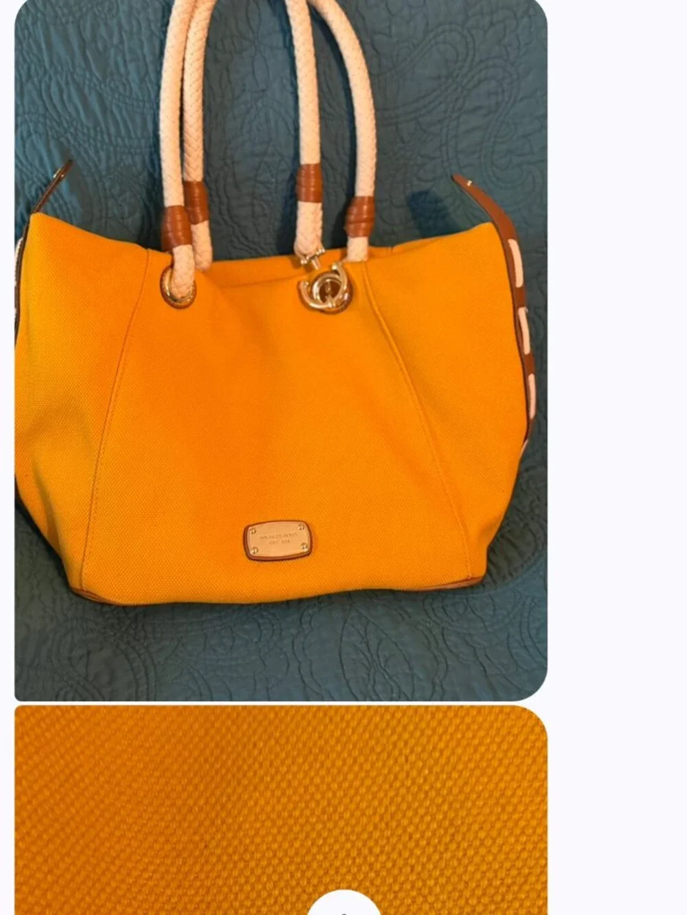 Michael Kors Yellow Bag with Matching Michael Kors Wallet - Brand New